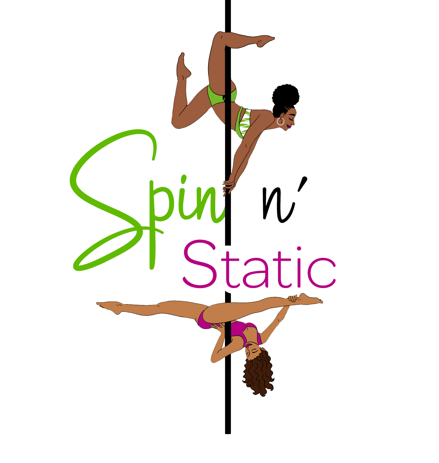 Logo de Spin n' static Marque d'accessoires de Pole Dance et Pole fitness. Disponible sur Paris dans notre corner au CurlShop - 9 rue bourgon 75013 Paris